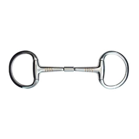 Jacks Imports Stainless Steel Copper Inlay Eggbutt Snaffle Bit 5" 20140-5